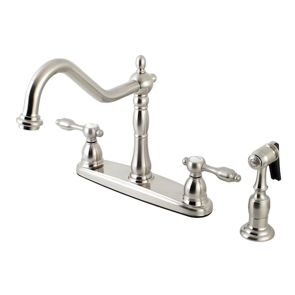 Kingston Brass Tudor Centerset Kitchen Faucet, Brushed Nickel KB1758TALBS - main